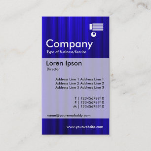 Cartão De Visita Vertical Bandido - Azul Profundo Bruto