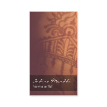 Vertical budista de Mendhi Namecard do Henna