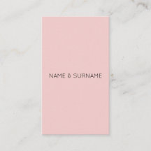 Cartão de visita vertical cor-de-rosa moderno