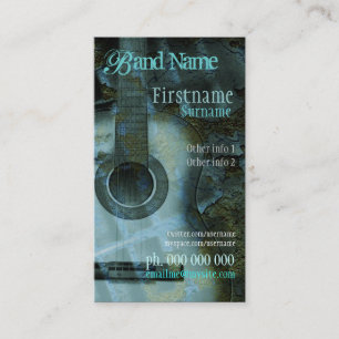 CARTÃO DE VISITA Vertical do GITAR Grunge Fantasy