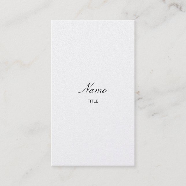 Cartão De Visita Vertical Dourado de Elegante (Frente)