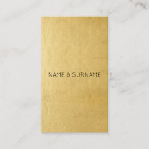Cartão de visita vertical Dourado moderno