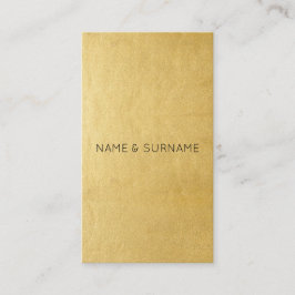 Cartão de visita vertical Dourado moderno