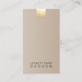 Cartão De Visita Vertical Dourado moderno elegante da lealdade de