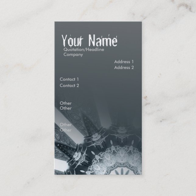 Cartão de visita Vertical Greytall (Frente)