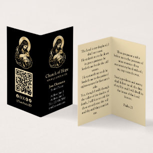 Cartão de Visita Vertical Jesus Pastor Cuidadoso