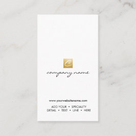 Cartão De Visita Vertical minimalista da caligrafia Dourado Luxe do