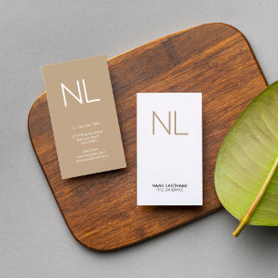 Cartão De Visita Vertical Moderna Mínima Moderna e Monográfica Br