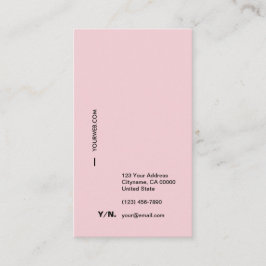 Cartão de visita vertical Pastel da tipografia