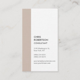 Cartão De Visita Vertical Premium Linen Minimalista Moderno