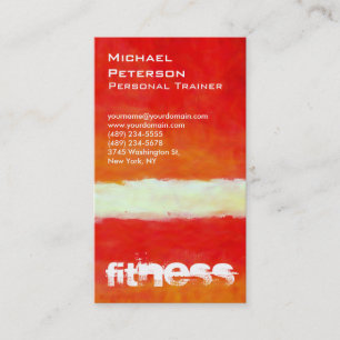 Cartão de visita Vertical Red Abstrato