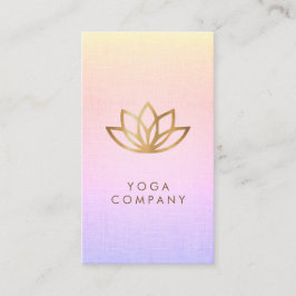 Cartão de visita vertical roxo do rosa Dourado da