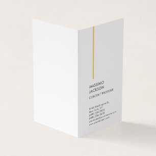 Cartão De Visita Vertical Simples Preto e Branco Minimalista
