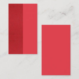 Cartão de visita Vertical Vermelho de Dois Tons -
