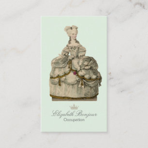 Cartão De Visita Vestido de Marie Antoinette (mais opções) -