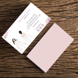 Cartão De Visita vestido de noiva, estilista de noivas,