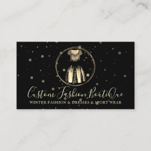 Cartão De Visita Vestuário Boutique Gold Black Night Special Dress