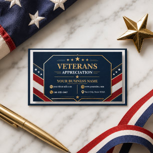 Cartão De Visita Veteranos Obrigado   Festa Patriótica Militar
