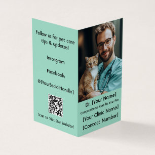 Cartão de visita Veterinária Dobrada