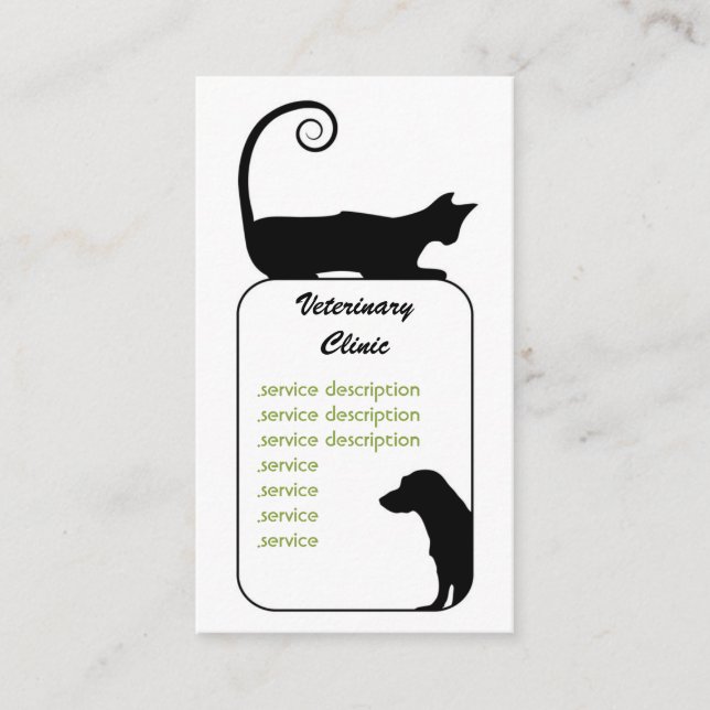 Cartão de visita veterinário (Frente)