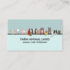Cartão De Visita Veterinário de Animais de Criador