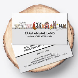 Cartão De Visita Veterinário de Animais de Fazenda