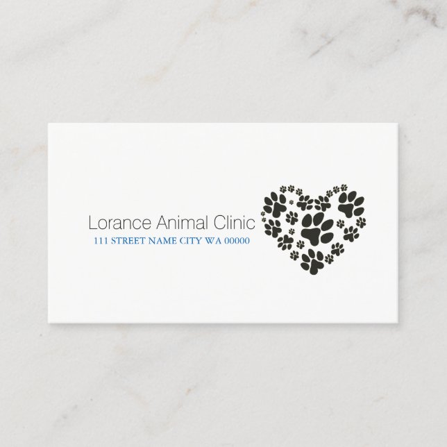 Cartão De Visita Veterinário Pet Animal Clinical (Frente)