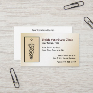 Cartão de visita veterinário veterinário