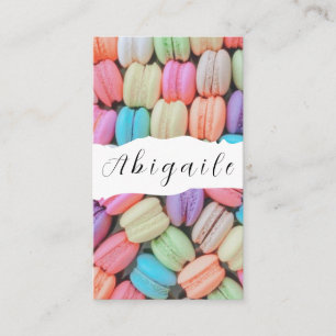 Cartão De Visita Vetor de Macarons Vintage Seamless para Negócios