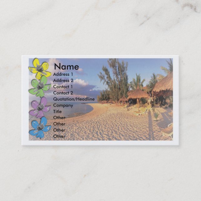 Cartão de visita viagem (Frente)