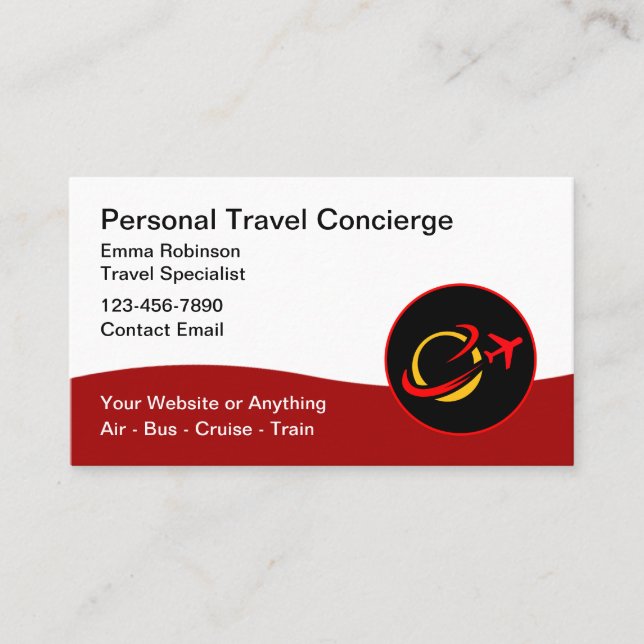 Cartão De Visita Viagem Concierge Promocional (Frente)