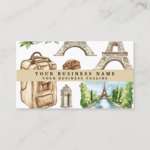 Cartão De Visita Viagem da Torre Eiffel