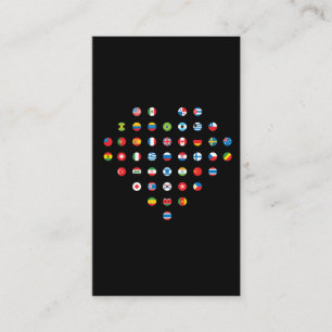 Cartão De Visita Viagem de Coração de Sinalizadores Internacionai