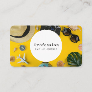 Cartão De Visita Viagem de férias de praia em viagem de verão