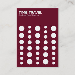 Cartão De Visita Viagem de tempo v1.2 - Branco no vermelho escuro 6