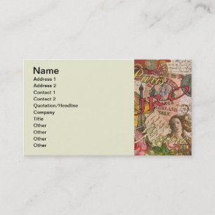 Cartão De Visita Viagem Europeu Vintage Londres Paris