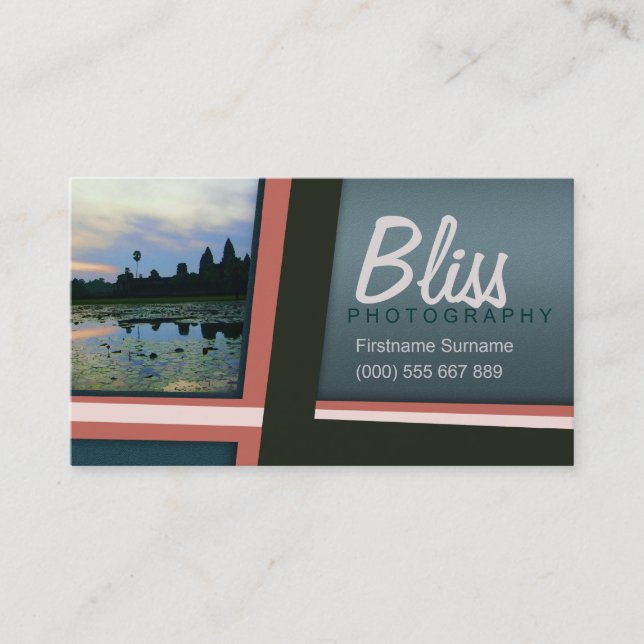 Cartão De Visita Viagem Fotografia Na moda de moderno modelo de fot (Frente)