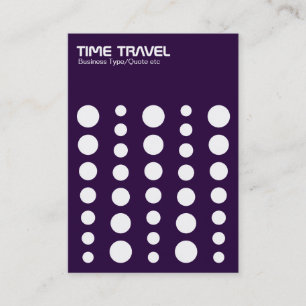Cartão De Visita Viagem no Tempo v1.2 - Branco no Roxo Fundo