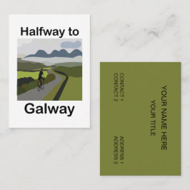 Cartão De Visita Viagem pela Estrada até Galway
