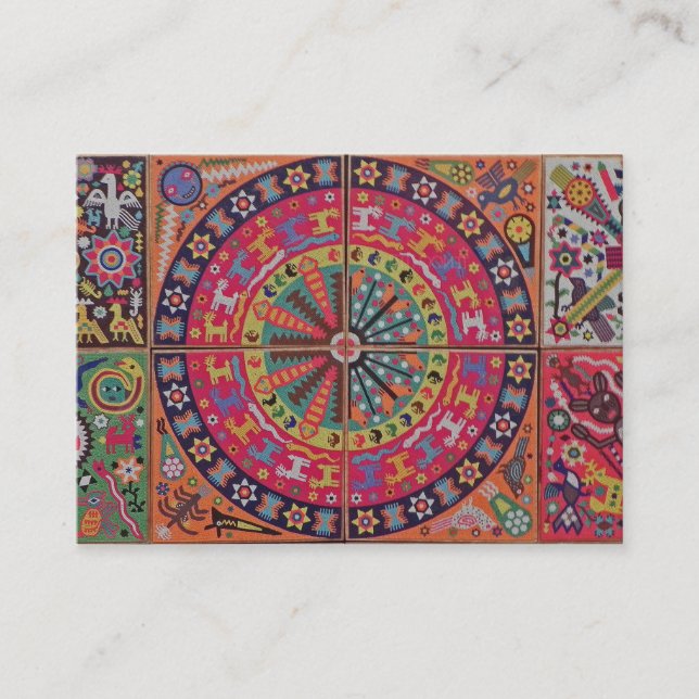 Cartão De Visita Viagem tribal maia mexicano de Boho da arte de (Frente)