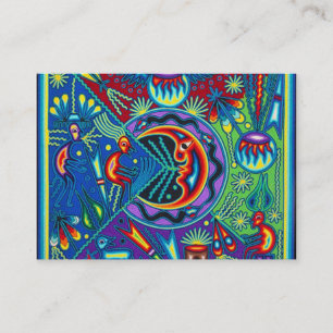 Cartão De Visita Viagem tribal maia mexicano de Boho da arte de