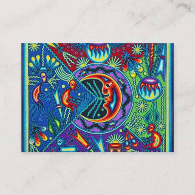 Cartão De Visita Viagem tribal maia mexicano de Boho da arte de (Frente)