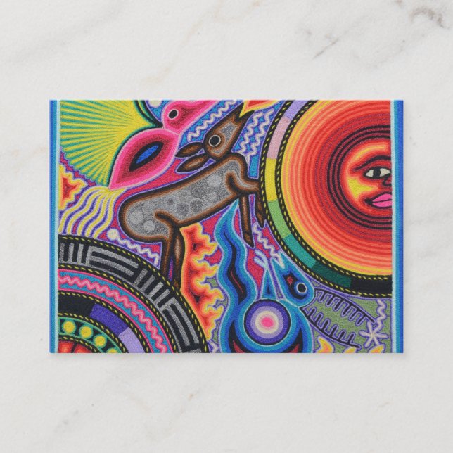 Cartão De Visita Viagem tribal maia mexicano de Boho da arte de (Frente)