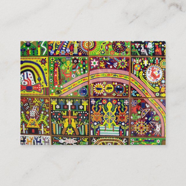 Cartão De Visita Viagem tribal maia mexicano de Boho da arte de (Frente)