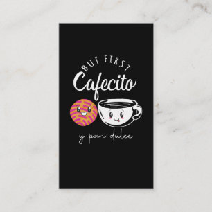 Cartão De Visita Viciado em Café Espanhol Lover Pun Funny Caffeine