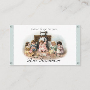 Cartão De Visita Victorian adorável do vintage que Sewing Seamtress