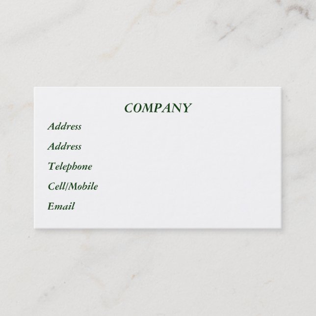 CARTÃO DE VISITA VICTORIAN ENGLAND (Frente)