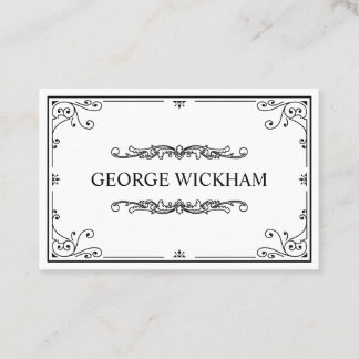 Cartão De Visita Victorian pessoal elegante do vintage