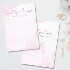 Cartão De Visita Vídeo Colorido de Água Rosa, Colorido de Mão