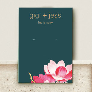 Cartão De Visita Vídeo cor-de-vidro cor-de-vidro Magnolia Earring